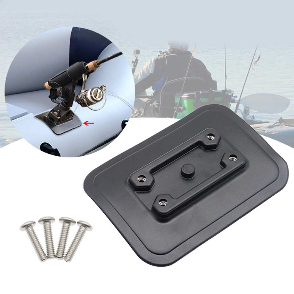 Fishing Kayak Fish Finder Mount - インフレータブルボート釣り竿ホルダー固定ベースABS接着パッドゴムボート釣り用カヤックアクセサリーフィッシュファインダーマウント固定部品
