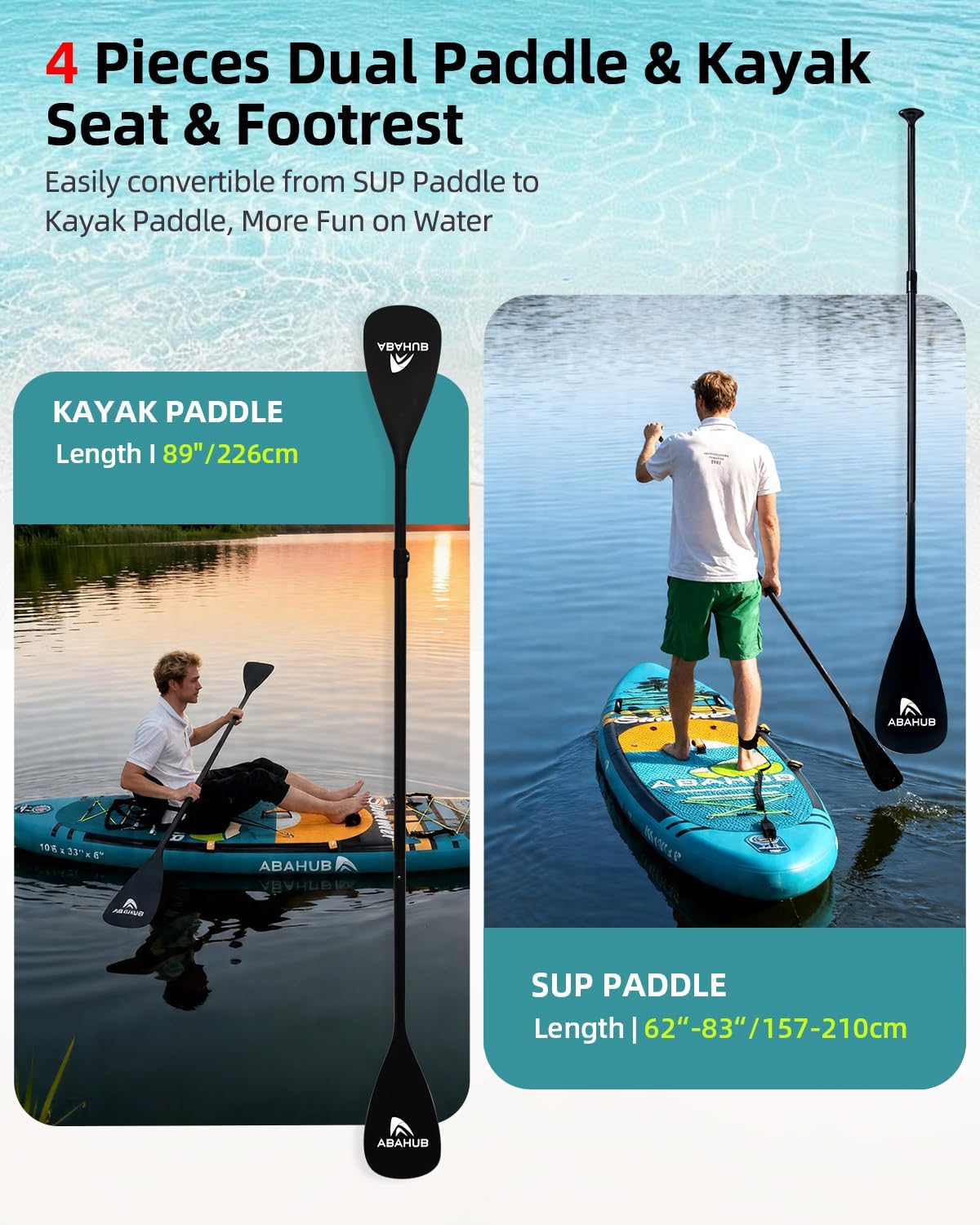幅広10.6フィート×31/34インチのインフレータブルスタ - Fishing Kayak Inflatable のレビューと価格